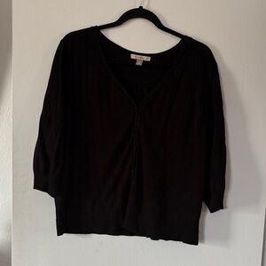 Black Button-Up Cardigan